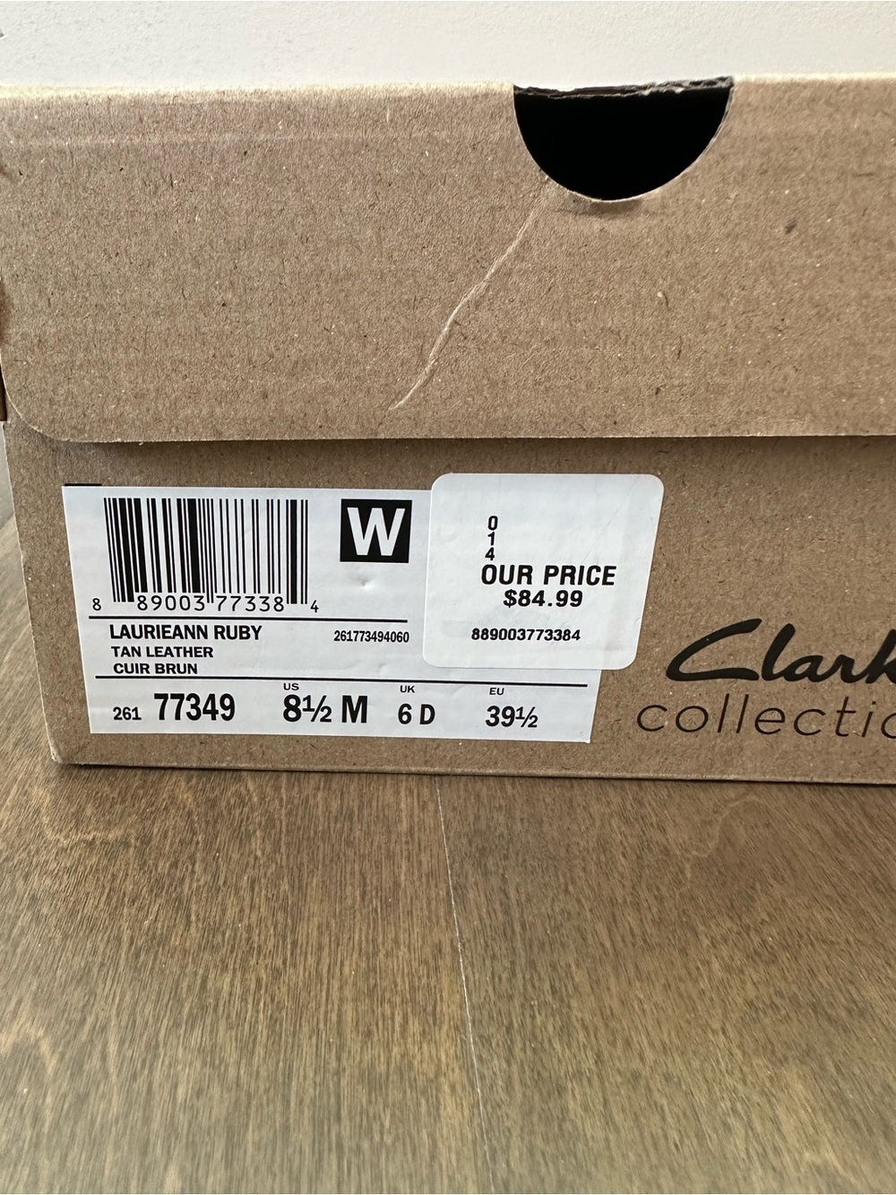 NWB Clarks Tan Leather Sandals Size 8.5 Adjustable Straps - Picture 3 of 8
